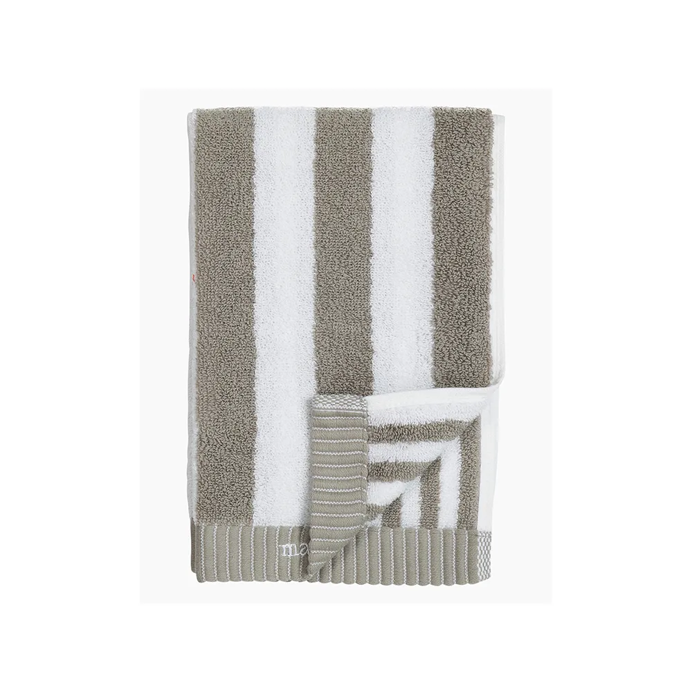 Kaksi Raitaa towel white-grey, 30x50cm Marimekko