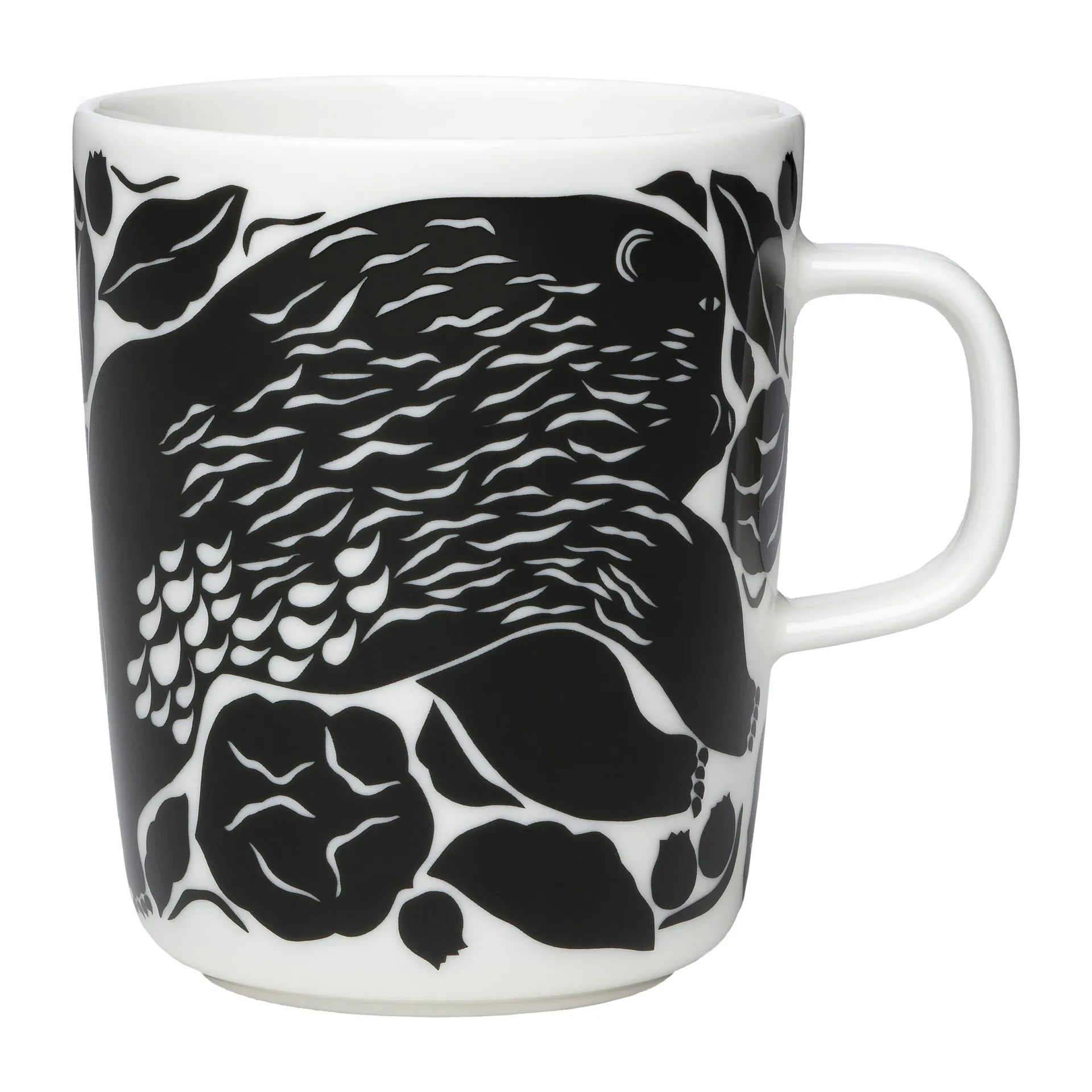 Karhuemo mug 2.5 dl, White-dark green Marimekko
