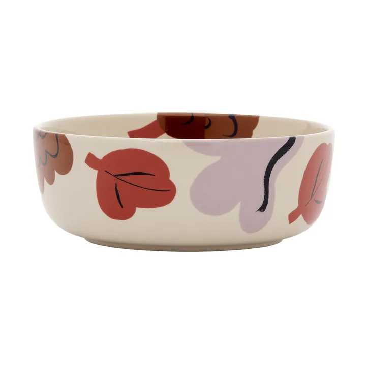 Kukasta Kukkaan bowl - Stoneware-plum-bronze-terracotta, 40 cl - Marimekko