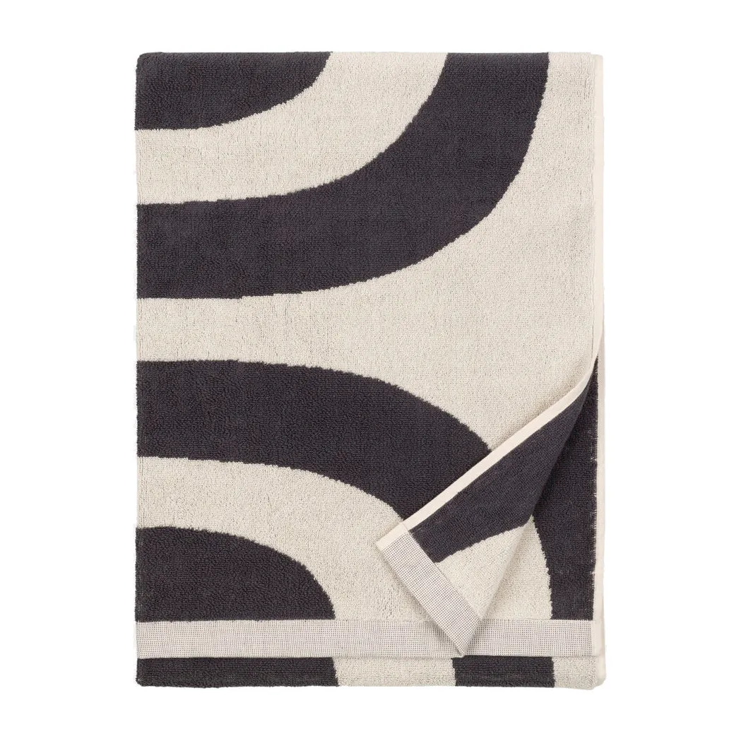 Melooni bath towel 70x150 cm, Charcoal-off white Marimekko