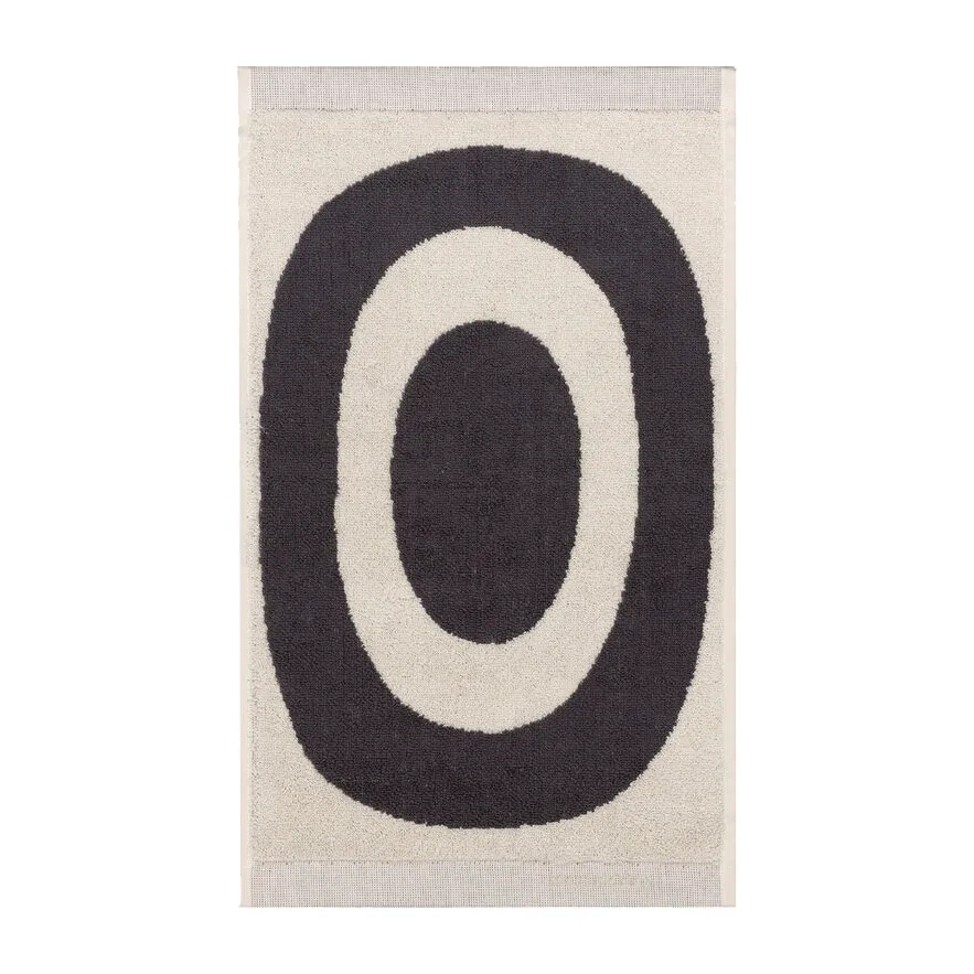 Melooni towel 30x50 cm, Charcoal-off white Marimekko