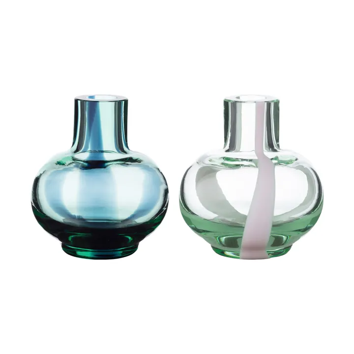 Mini vase 2 pieces - Light green-dark green-pink - Marimekko