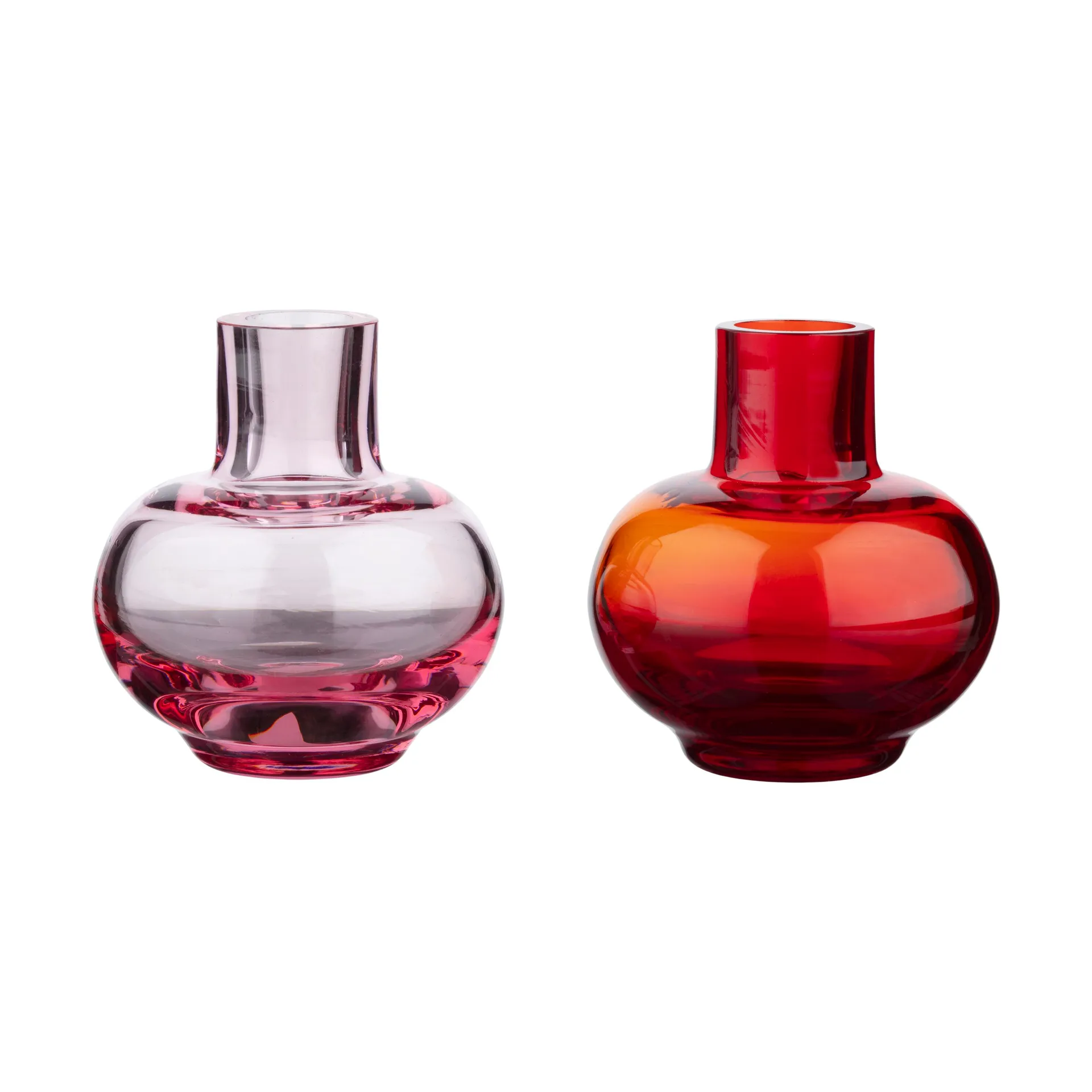 Mini vase 2 pieces, Ruby red-pink Marimekko