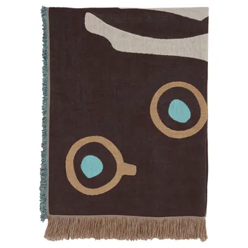 Musta Tamma throw 130x180 cm - Brown-white-blue - Marimekko