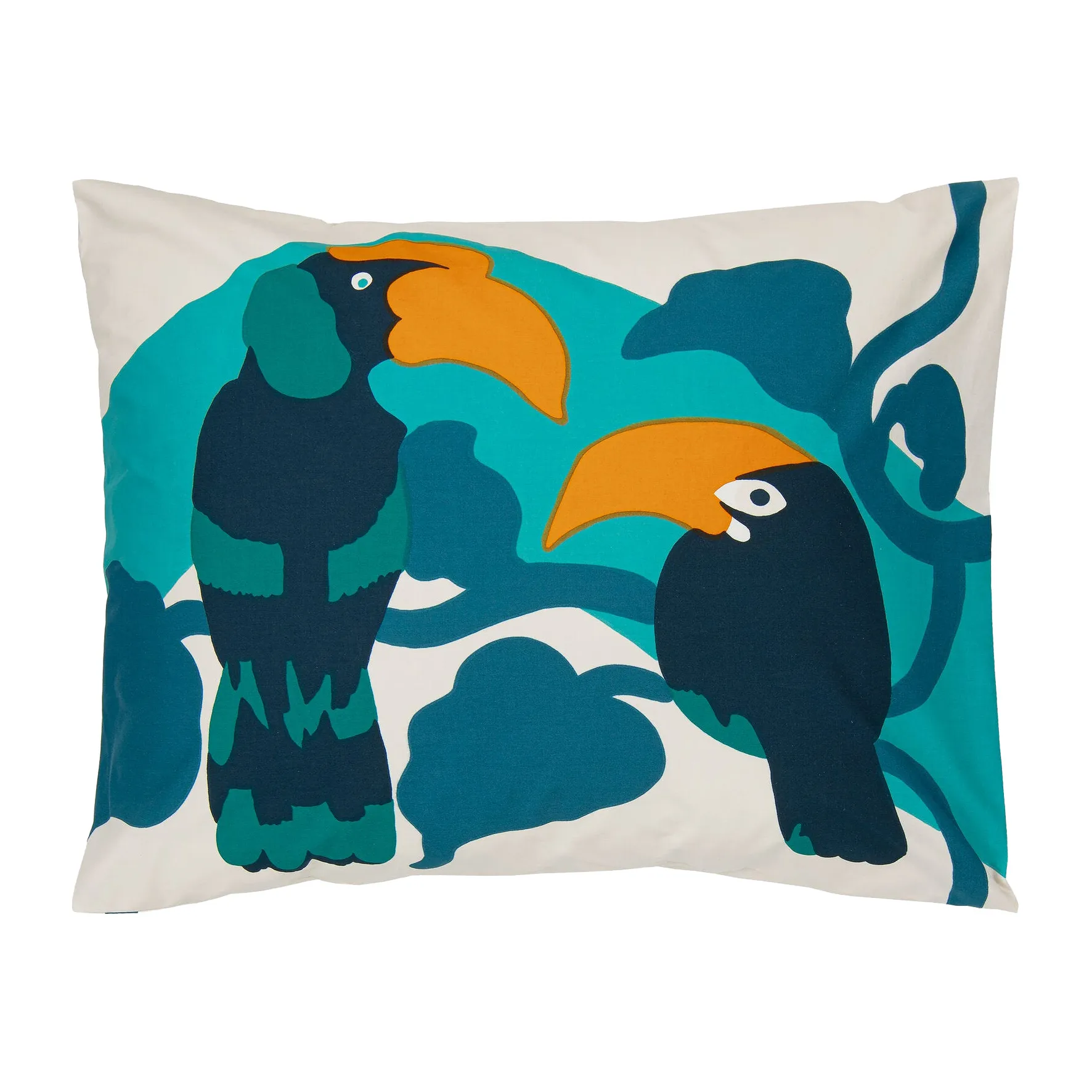 Pepe pillowcase 50x60 cm, Beige-turquoise-blue Marimekko