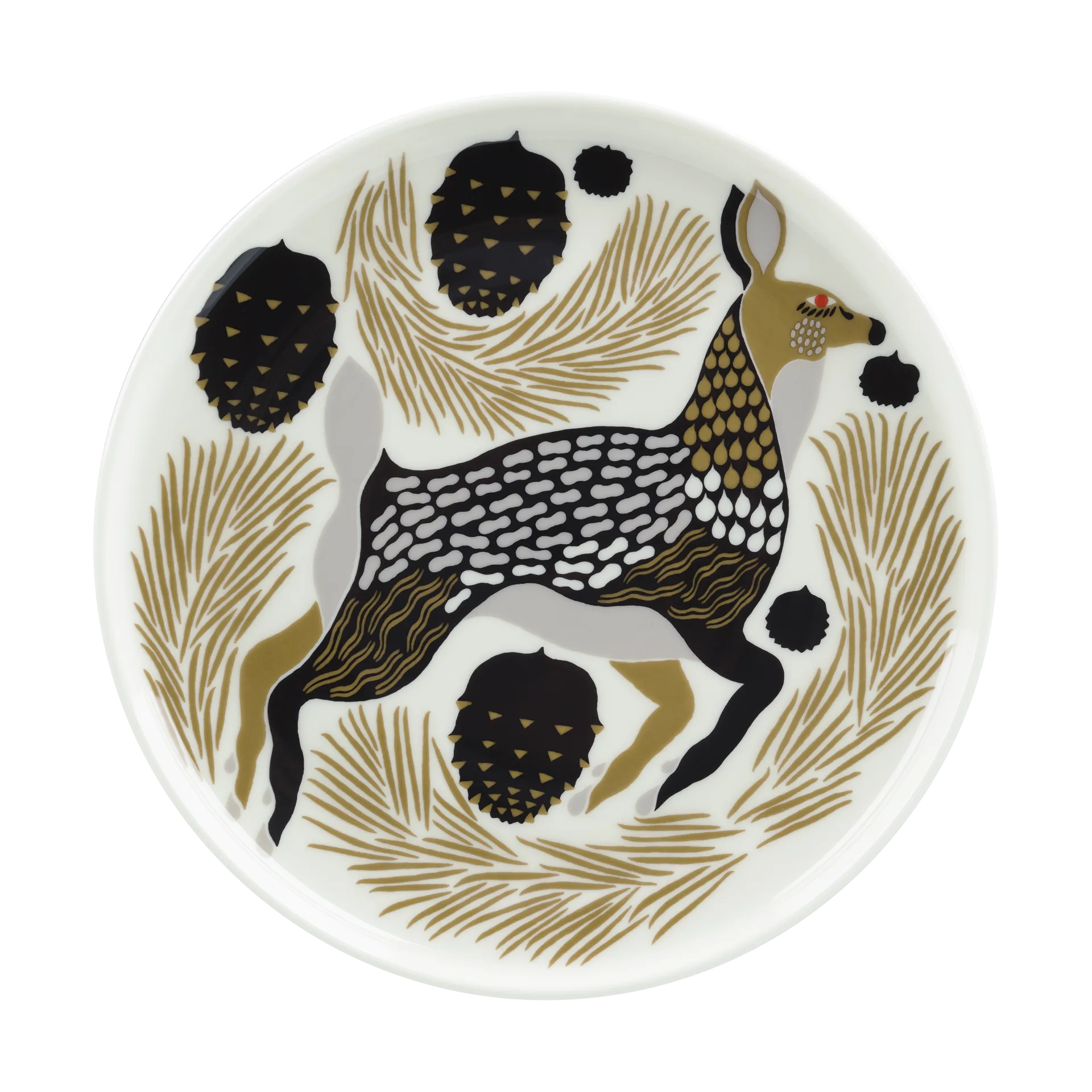 Peura plate Ø20 cm, White-coal-mud-light grey Marimekko