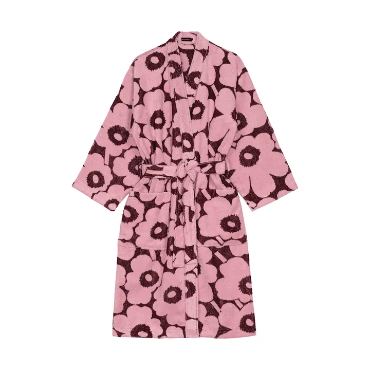 Pieni Unikko bathrobe S - Plum-pink - Marimekko
