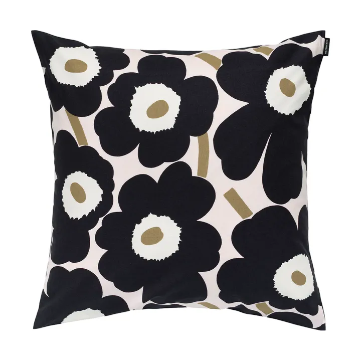 Pieni unikko cushion cover 50x50 cm - Pink-charcoal-light brown - Marimekko