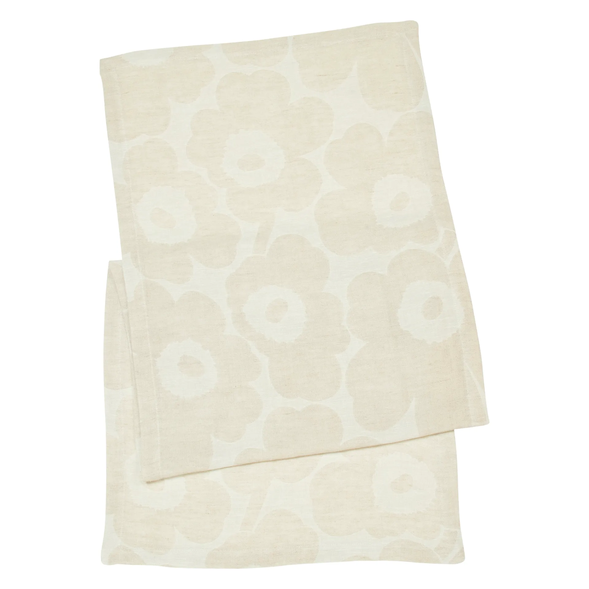 Pieni Unikko runner beige-black and white, 47x150 cm Marimekko