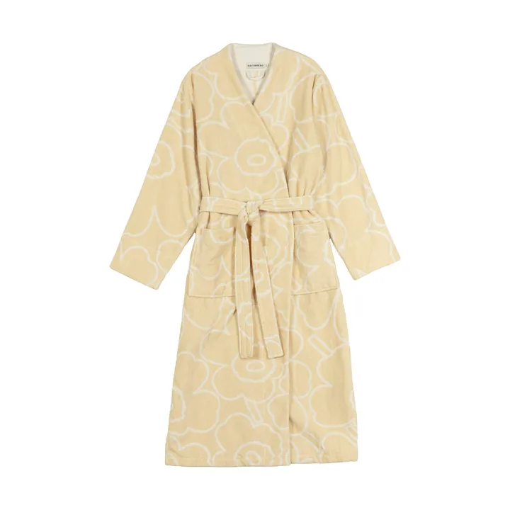 Piirto Unikko bathrobe beige - XL - Marimekko