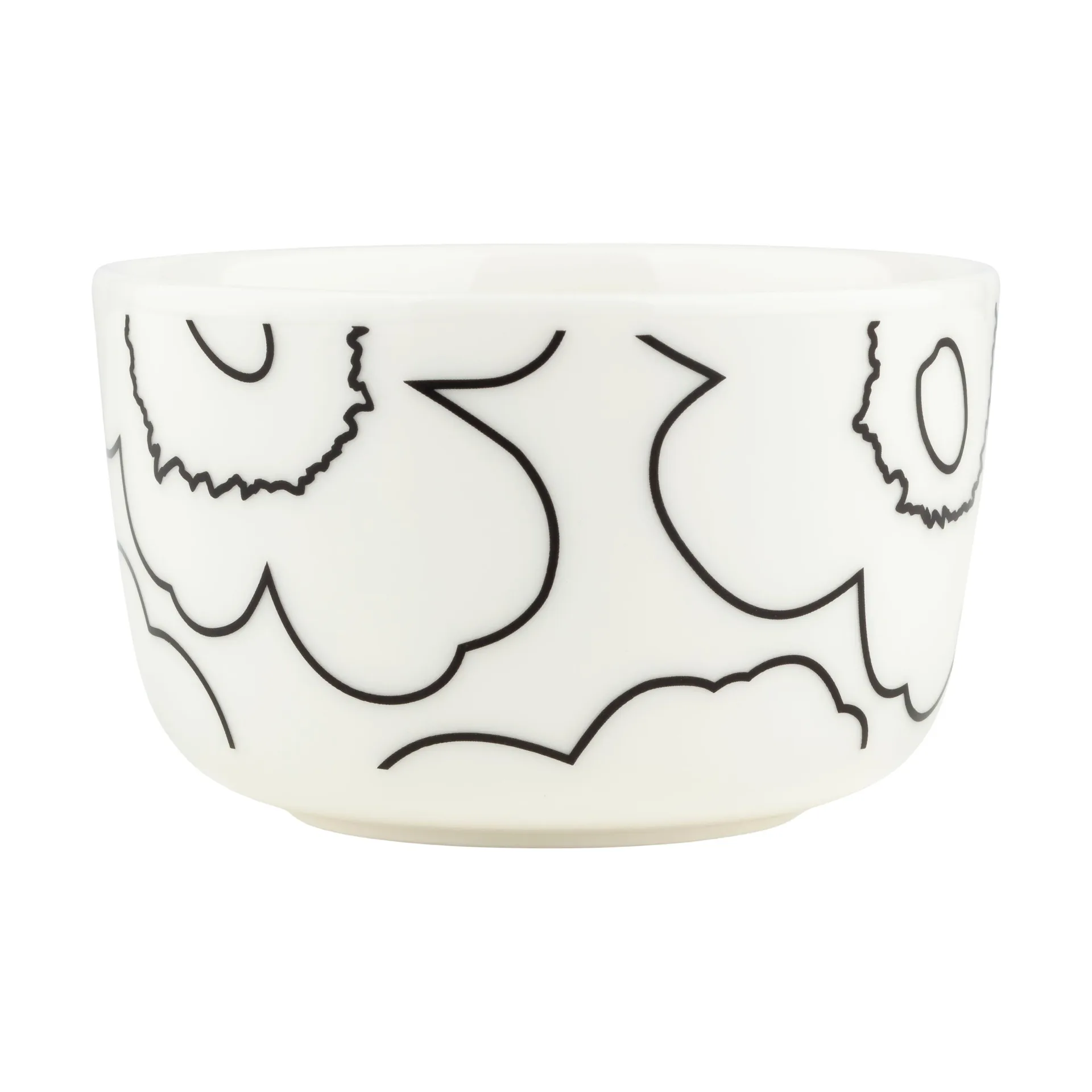 Piirto Unikko bowl 2.5 dl, White-black Marimekko