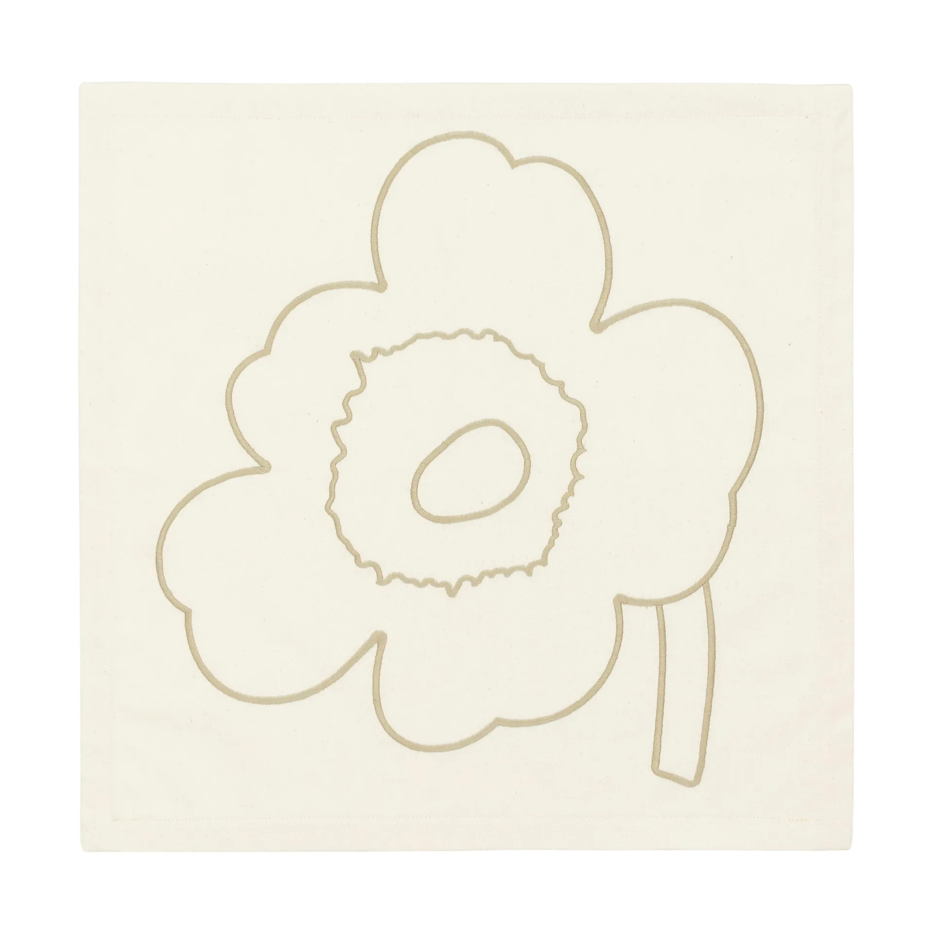 Piirto Unikko cotton napkin 3-pack, Off white-straw Marimekko