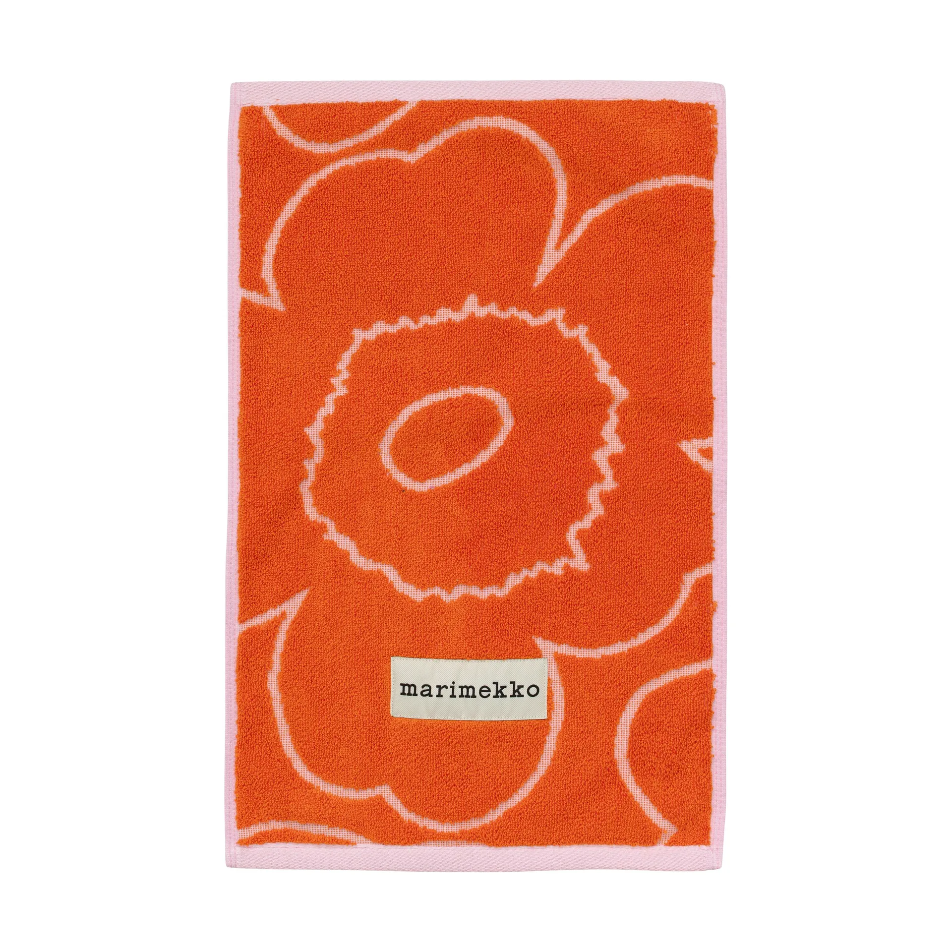Piirto Unikko guest towel 30x50 cm, Burnt orange-pink Marimekko