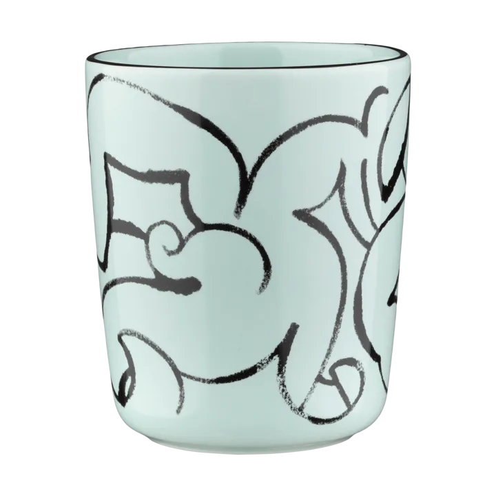 Pistilla mug 25 cl - Mint-black - Marimekko