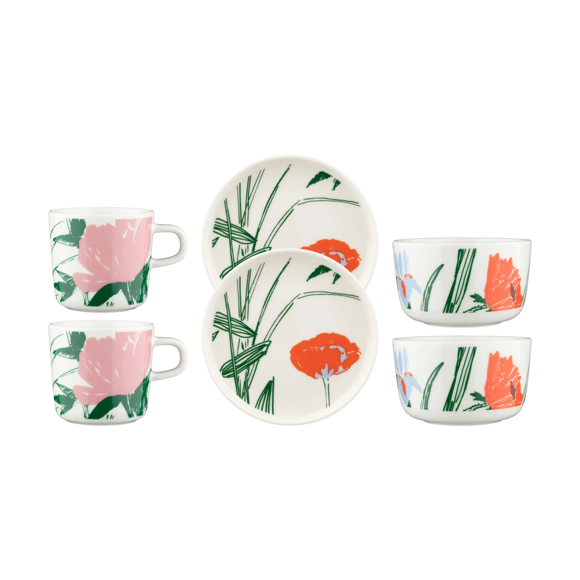 Puutarhakutsut bowl 2.5 dl, White-green-orange Marimekko