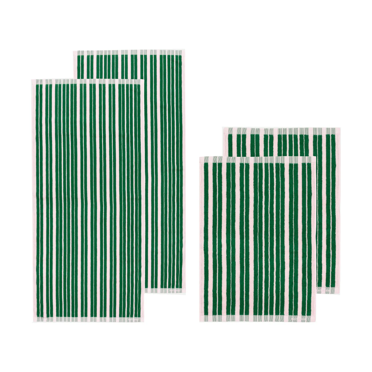 Raide towel set 4 pieces, Green Marimekko