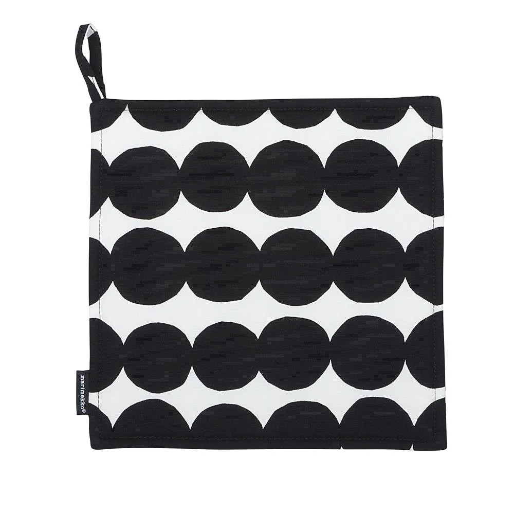 Räsymatto pot holder, black-white Marimekko