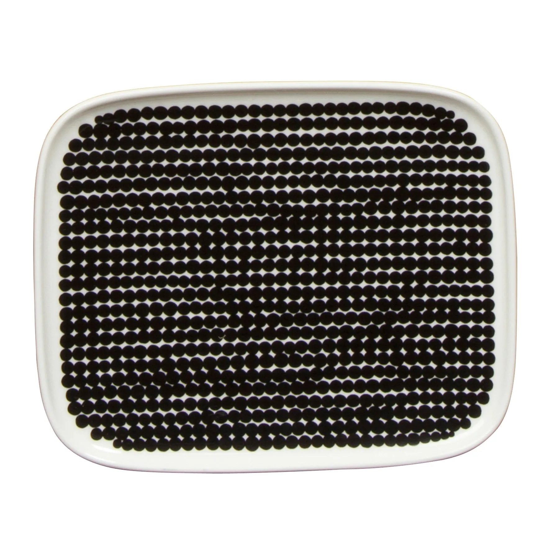Räsymatto saucer, black-white Marimekko