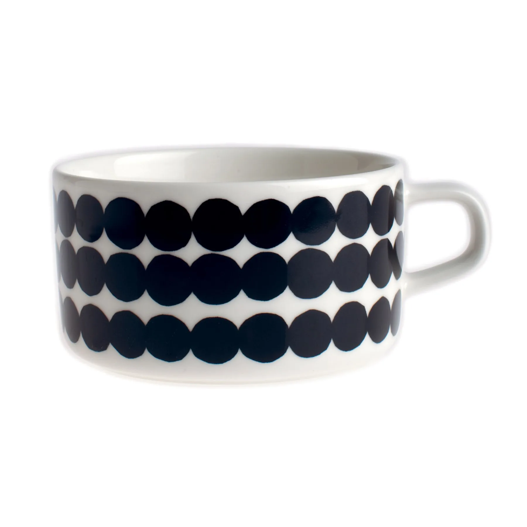 Räsymatto tea cup 25 cl, black-white Marimekko