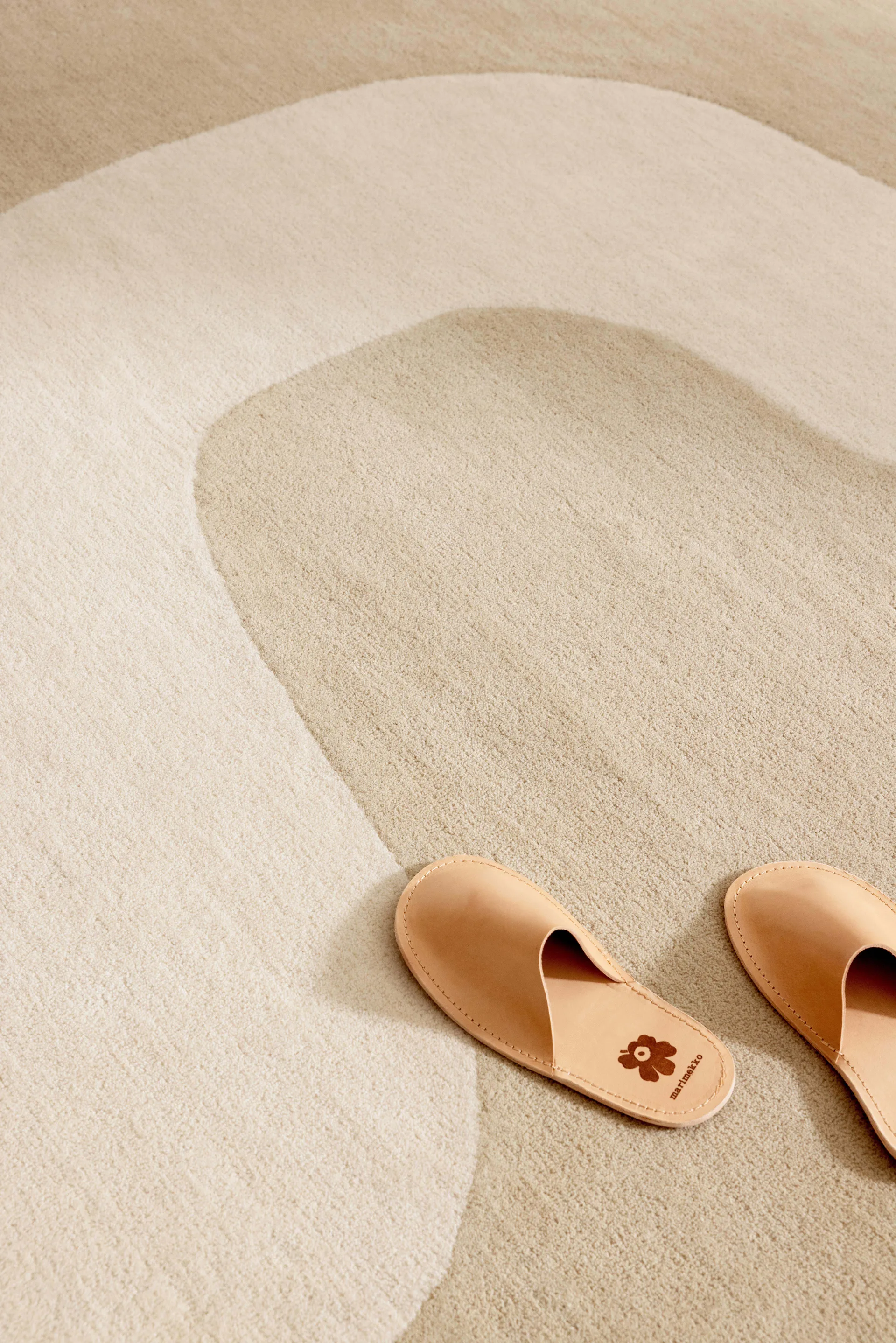 Seireeni wool rug, Warm beige, 200x280 cm Marimekko