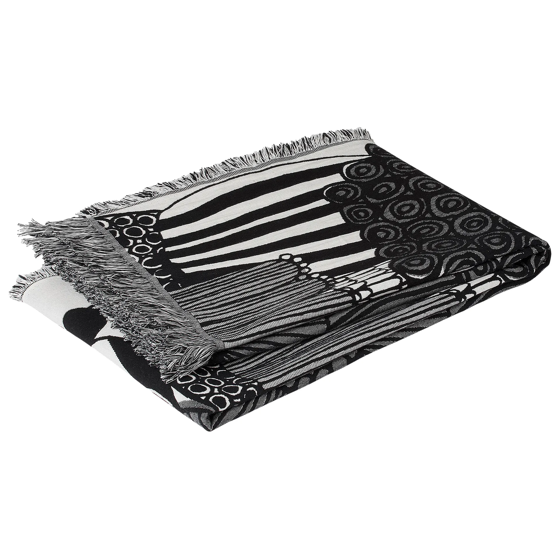 Siirtolapuutarha blanket 130x180 cm, Off white-black Marimekko