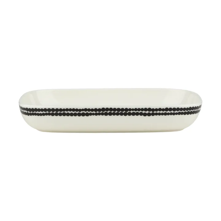 Siirtolapuutarha plate 18x25 cm - Black-white - Marimekko