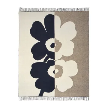 Suur Unikko throw 130x170 cm - Dark blue-sand-off white-gold - Marimekko