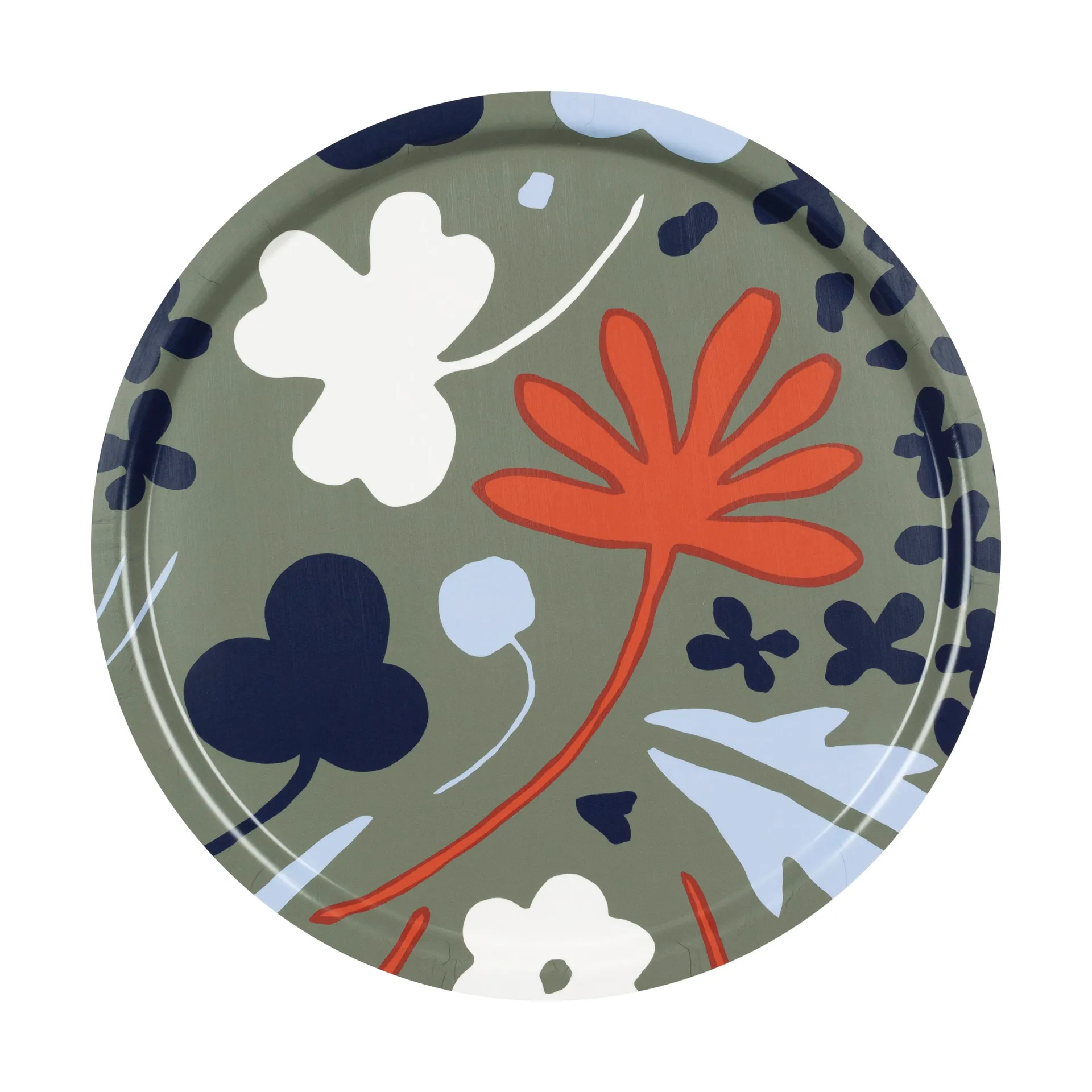 Suvi tray Ø46 cm, Grey green-dark blue Marimekko