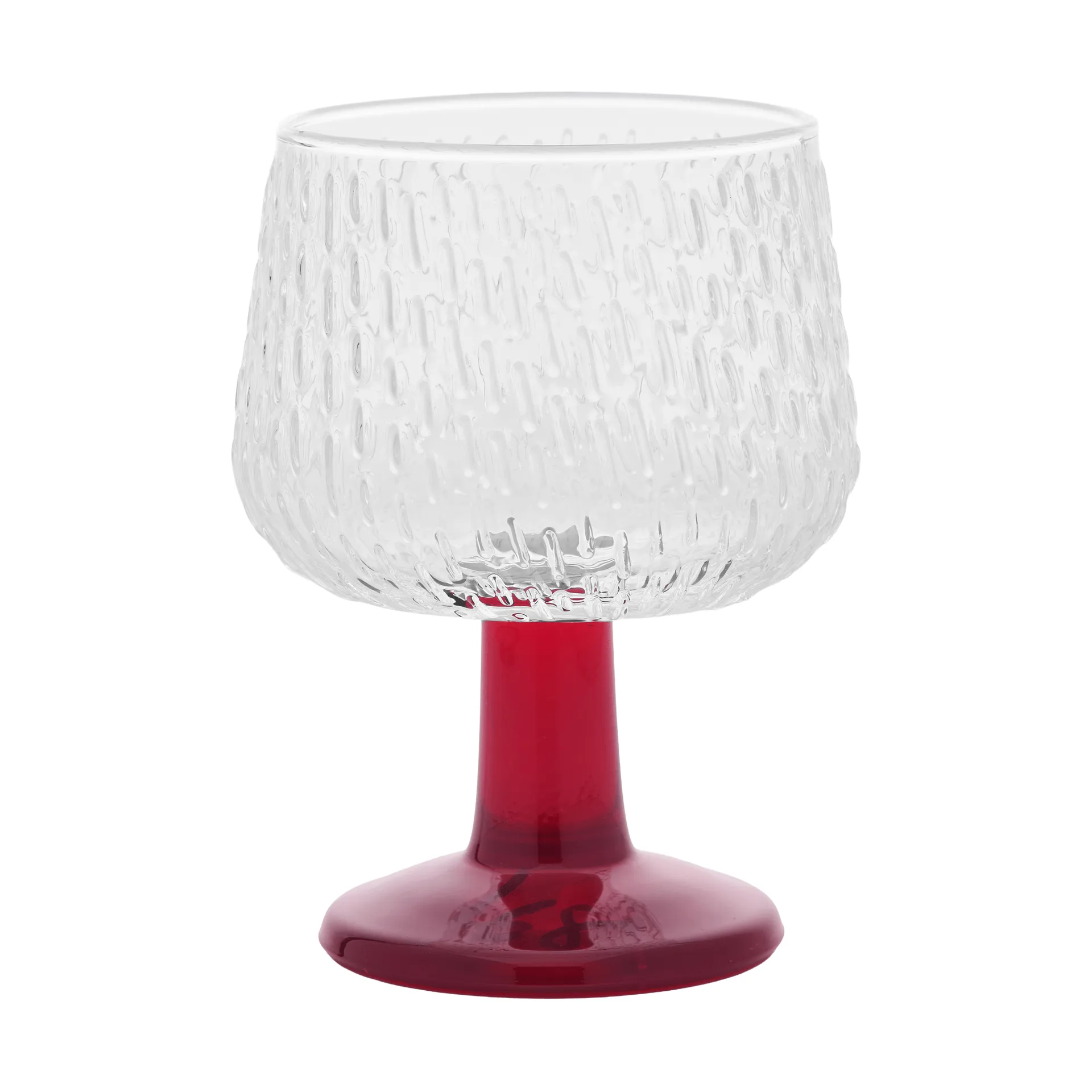 Syksy wine glass 2,5 dl, Clear-red Marimekko