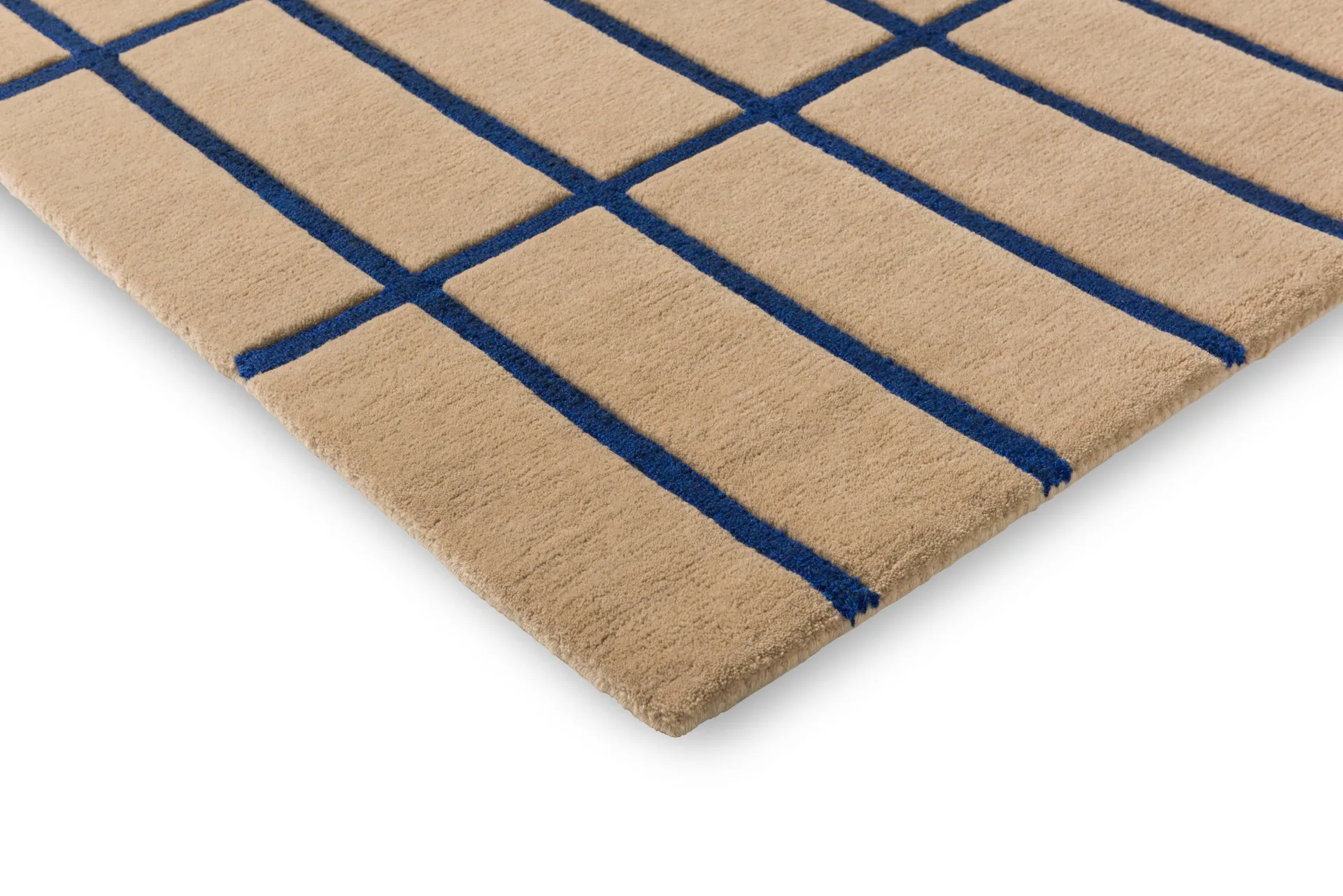 Tiiliskivi wool rug, Bright blue, 140x200 cm Marimekko