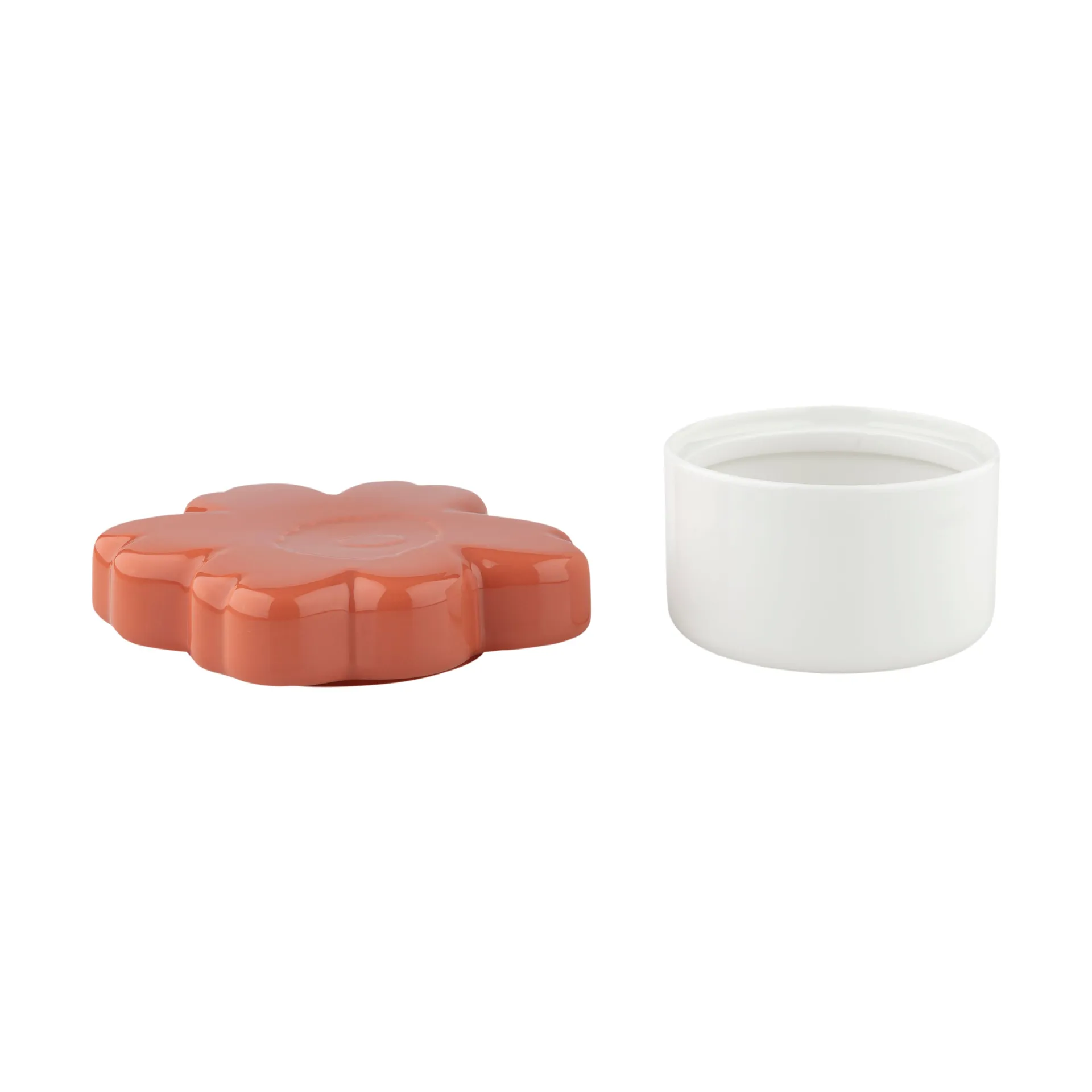 Unikko 60th Anniversary jar Ø19x11 cm, White-l. terra Marimekko
