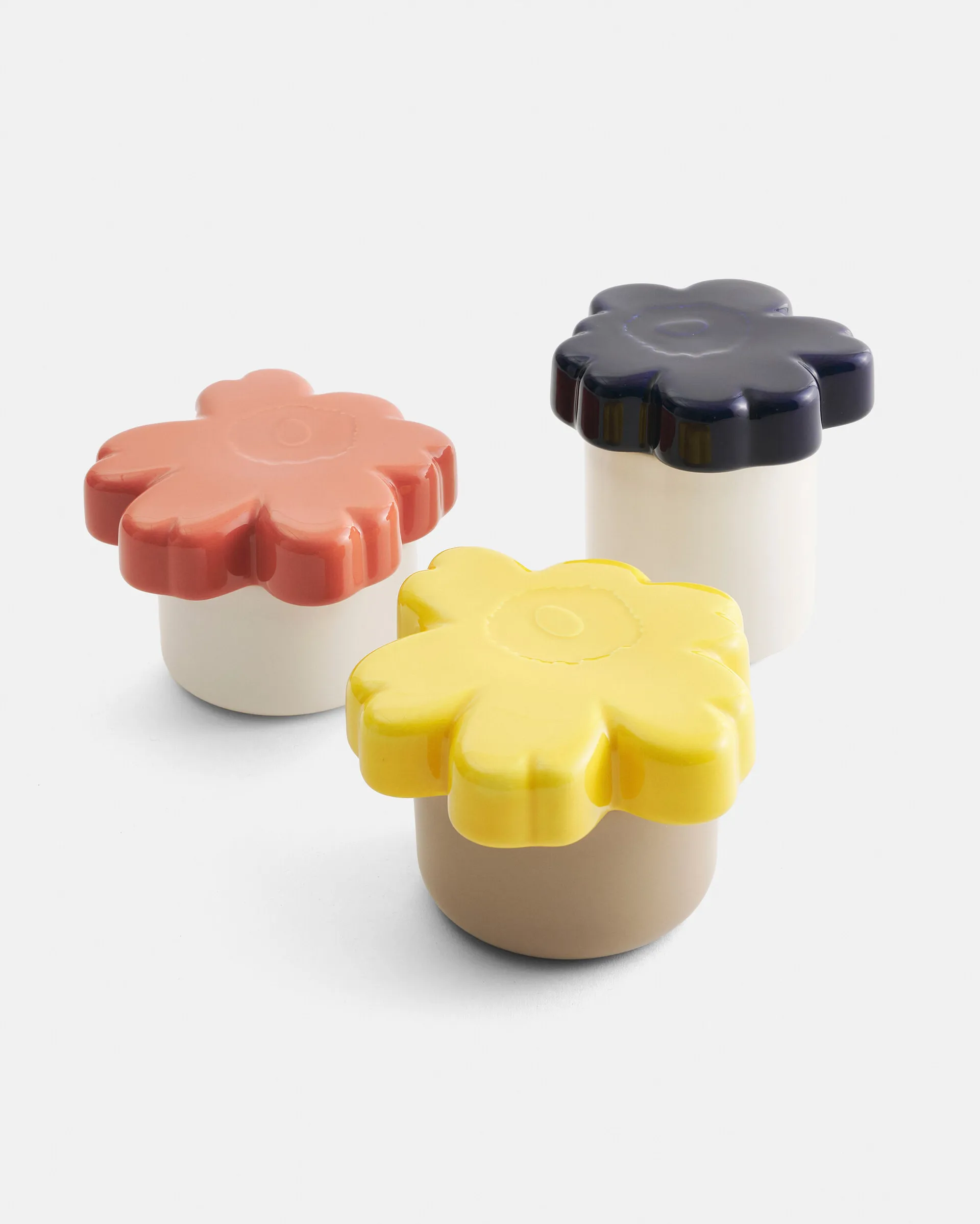 Unikko 60th Anniversary jar Ø19x11 cm, White-l. terra Marimekko