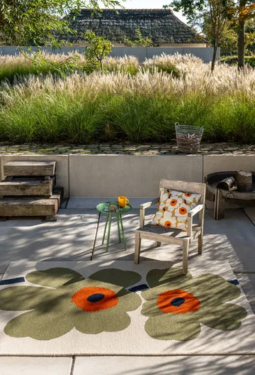 Unikko anniversary outdoor rug - Dusty green, 200x280 cm - Marimekko