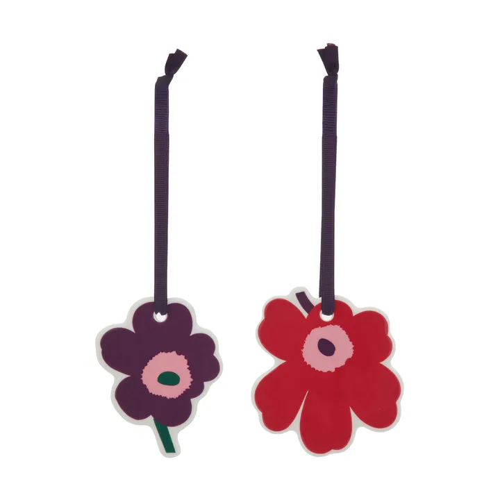 Unikko decorative pendant - Cranberry-pink-plum, 2-piece set - Marimekko