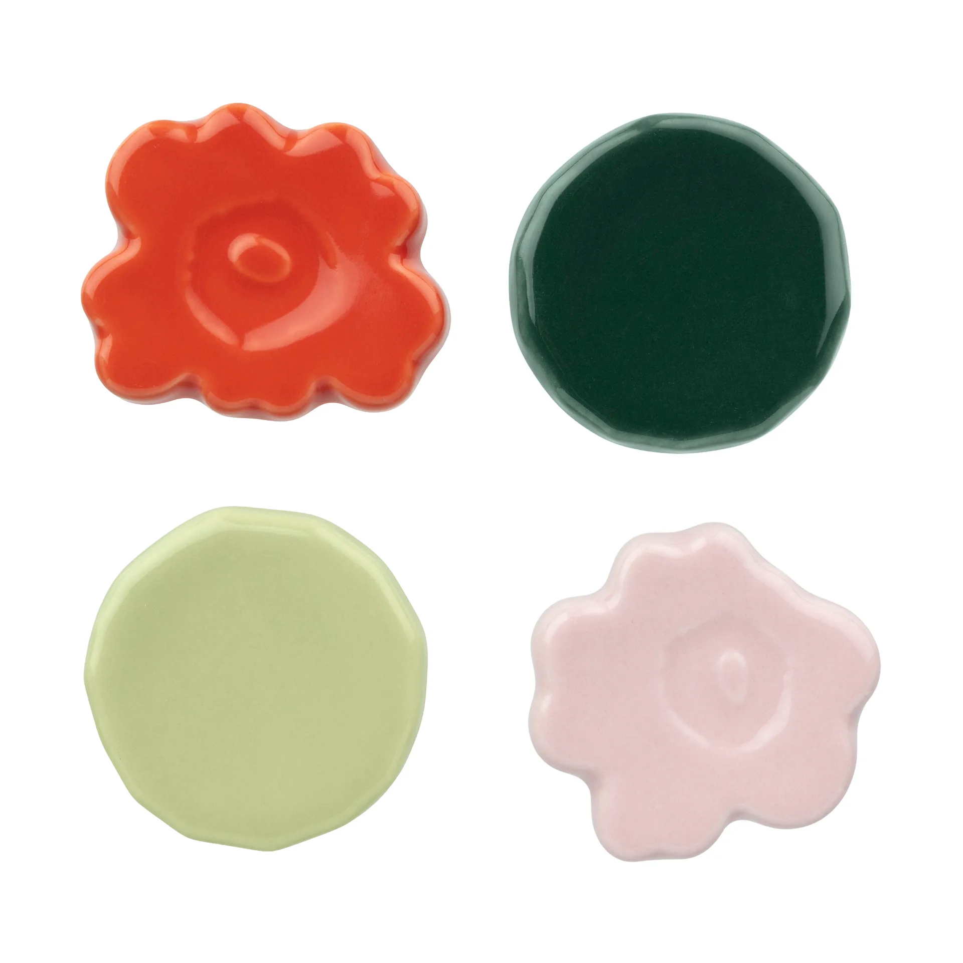 Unikko & Kivet chopstick holders, set of 4, Pink-pear-red-dark green Marimekko