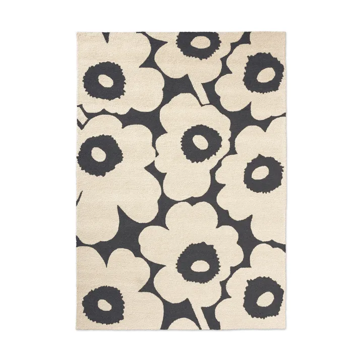 Unikko outdoor rug - Charcoal-white, 160x230 cm - Marimekko