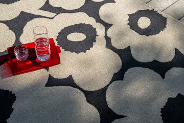Unikko outdoor rug - Charcoal-white, 200x280 cm - Marimekko