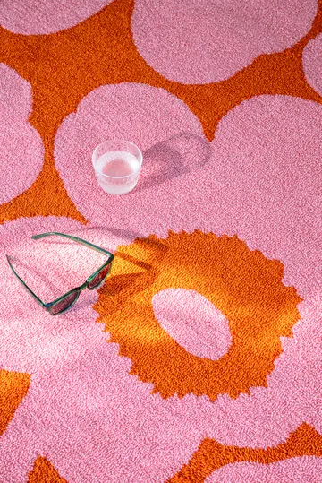 Unikko outdoor rug - Pink-orange, 140x200 cm - Marimekko