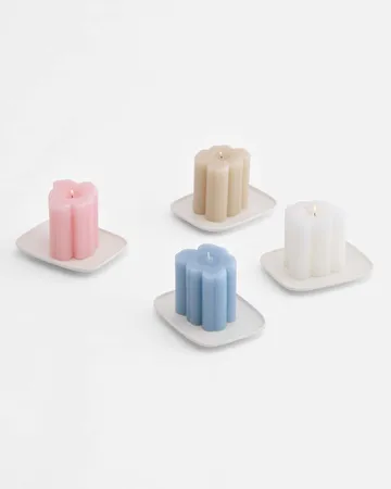 Unikko Shape candle - White - Marimekko
