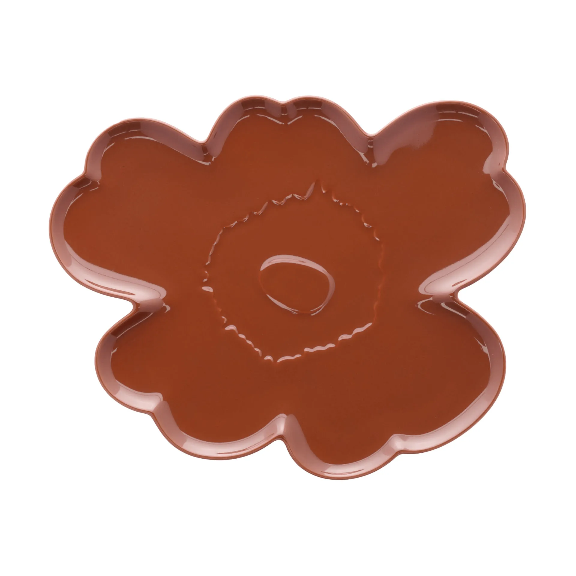 Unikko Shape platter 32 cm, Chestnut Marimekko