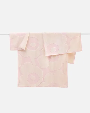Unikko towel set 3 pieces - White-light pink - Marimekko