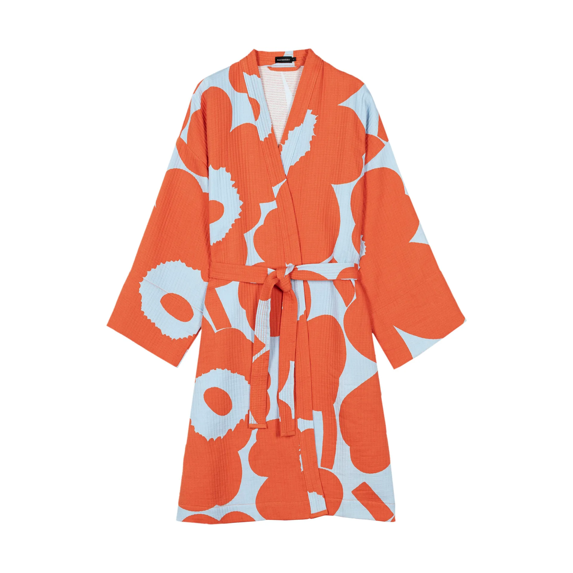 Unikko waffle bathrobe S, L. blue-orange Marimekko