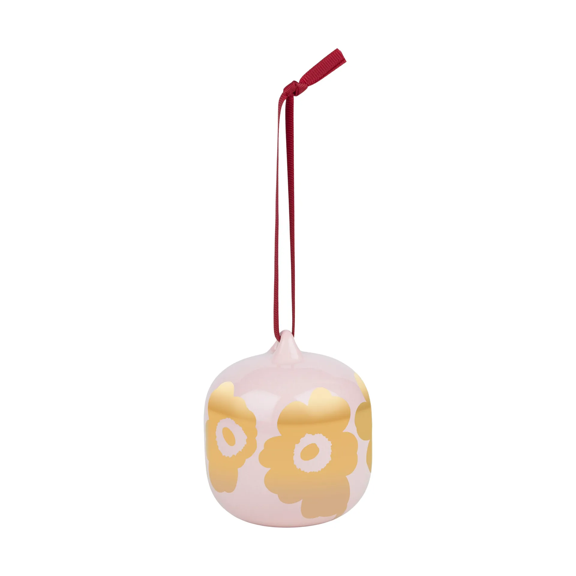 Unikko wall hanging 2025 7x7 cm, Pink-gold Marimekko