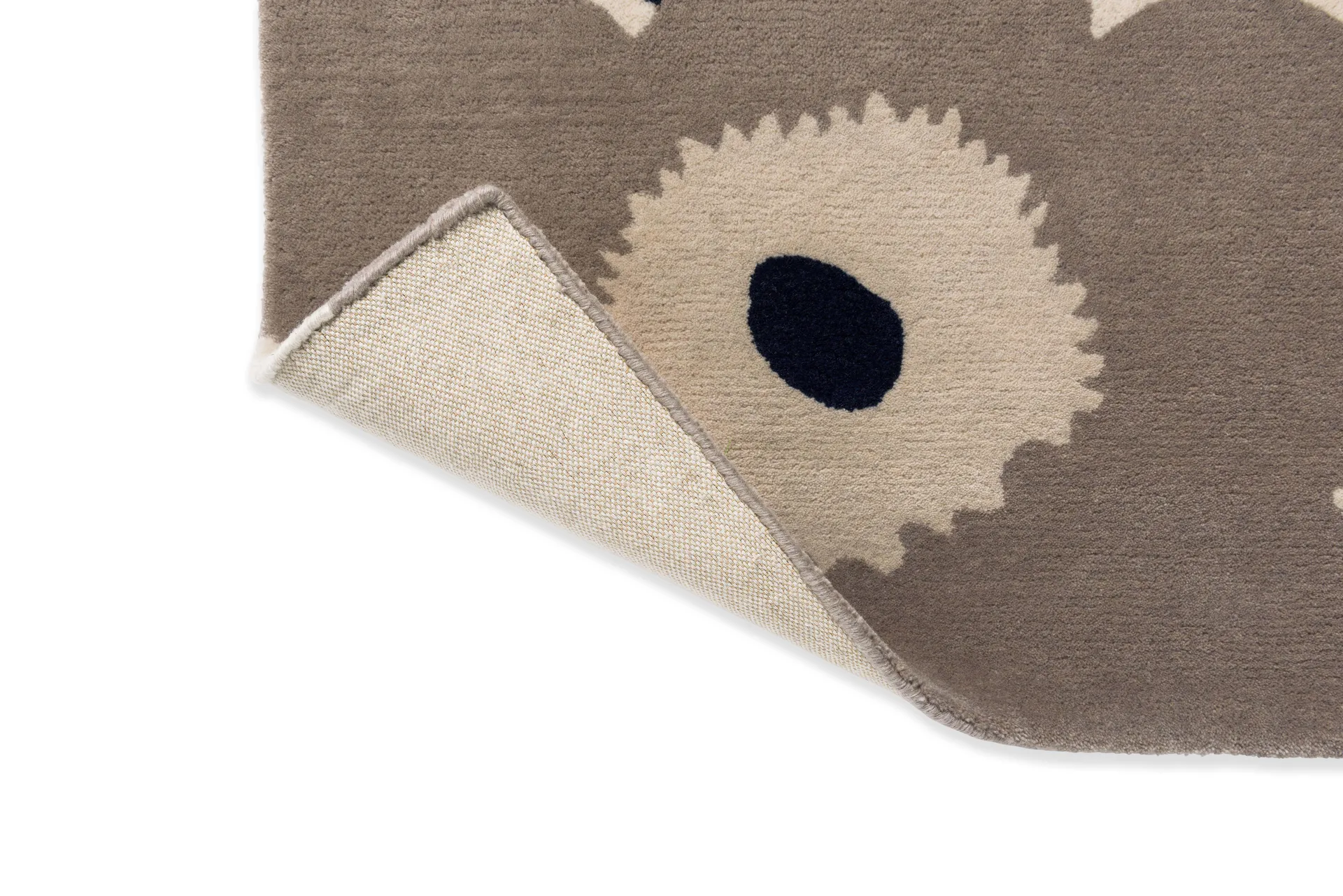 Unikko wool rug, Greige, 140x200 cm Marimekko