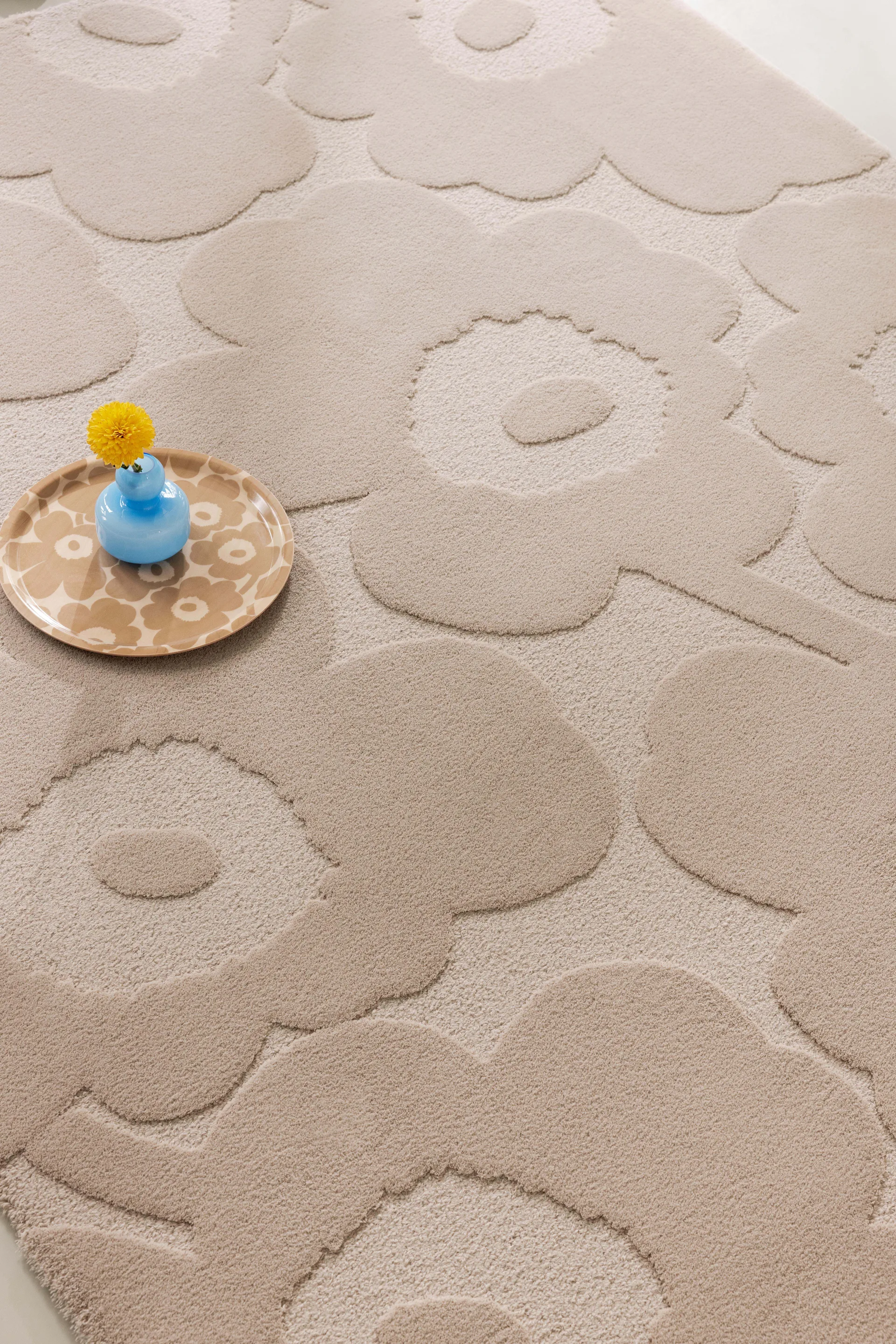 Unikko wool rug, Light beige, 250x350 cm Marimekko