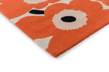 Unikko wool rug - Orange red, 140x200 cm - Marimekko