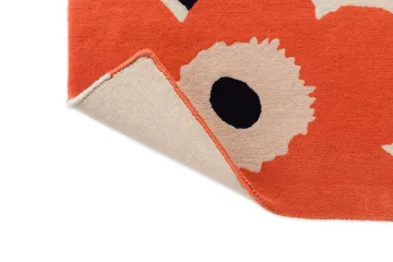 Unikko wool rug - Orange red, 140x200 cm - Marimekko