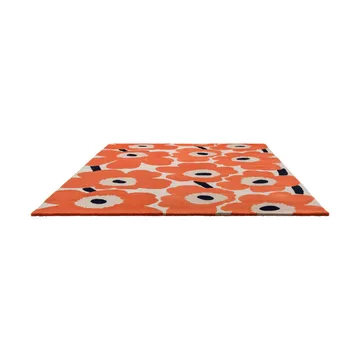 Unikko wool rug - Orange red, 250x350 cm - Marimekko