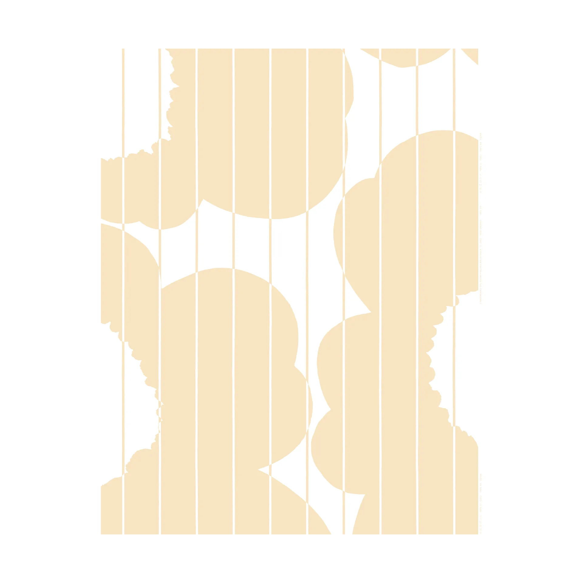 Vesi Unikko fabric cotton, White-beige Marimekko