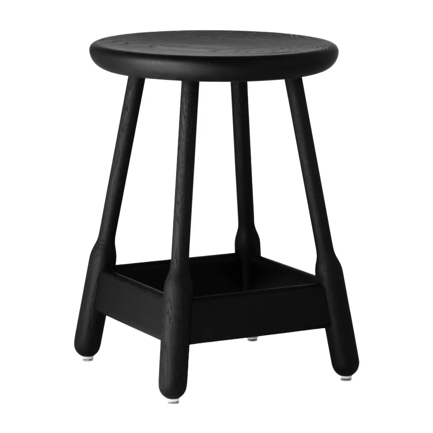 Albert barstool 50 cm, Dark stained oak Massproductions